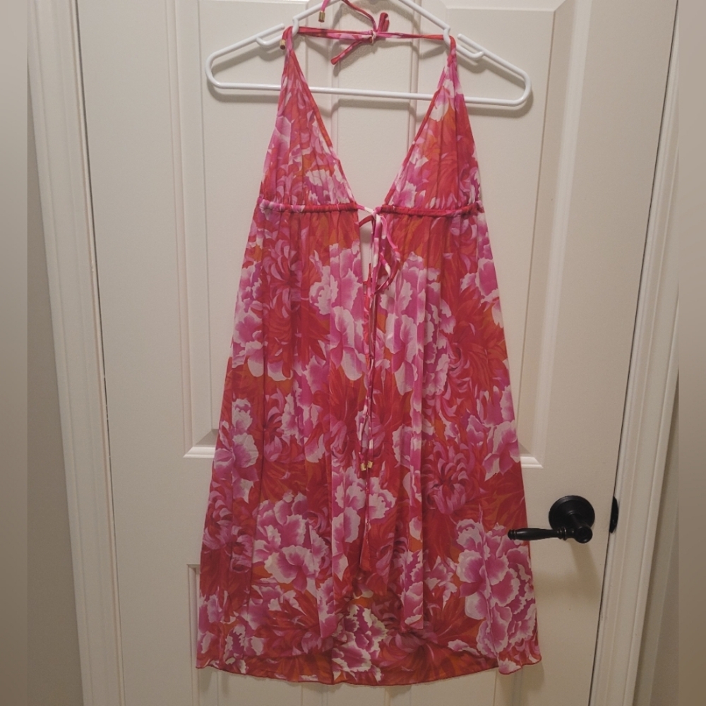 ❤️‍🔥 NWOT Victoria's Secret Floral Mesh Nightie M / L